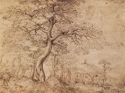 Wooded Landscape with Mills Pieter Bruegel